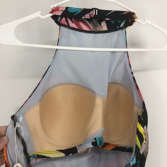 PRANA NWT LEOLANI SWIMSUIT BLACK LA FLORA SMALL - Picture 6 of 11